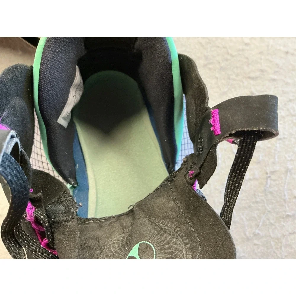 Air Jordan 34 Blue Void Basketball Shoes AR3240-400 Size 11 Green Pink Black